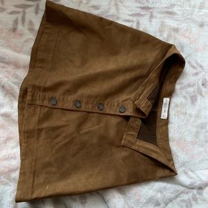Brown button up skirt